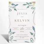 Sage Botanical Classic Wedding Invitation