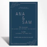 Midnight Minimalist Wedding Invitation