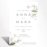Soft Blossom Minimal Wedding Invitation