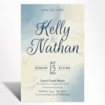 Blue Watercolor Luxe Save the Date