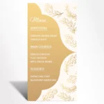 Champagne Bloom Menu Card