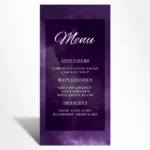 Amethyst Dreams Menu Card