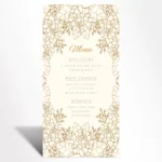 Golden Blossom Menu Card